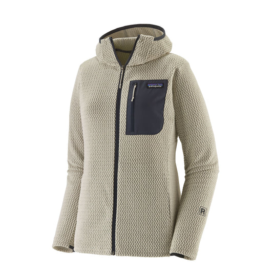 Patagonia Womens R1 Air Fleece Full-Zip Hoody Wool White
