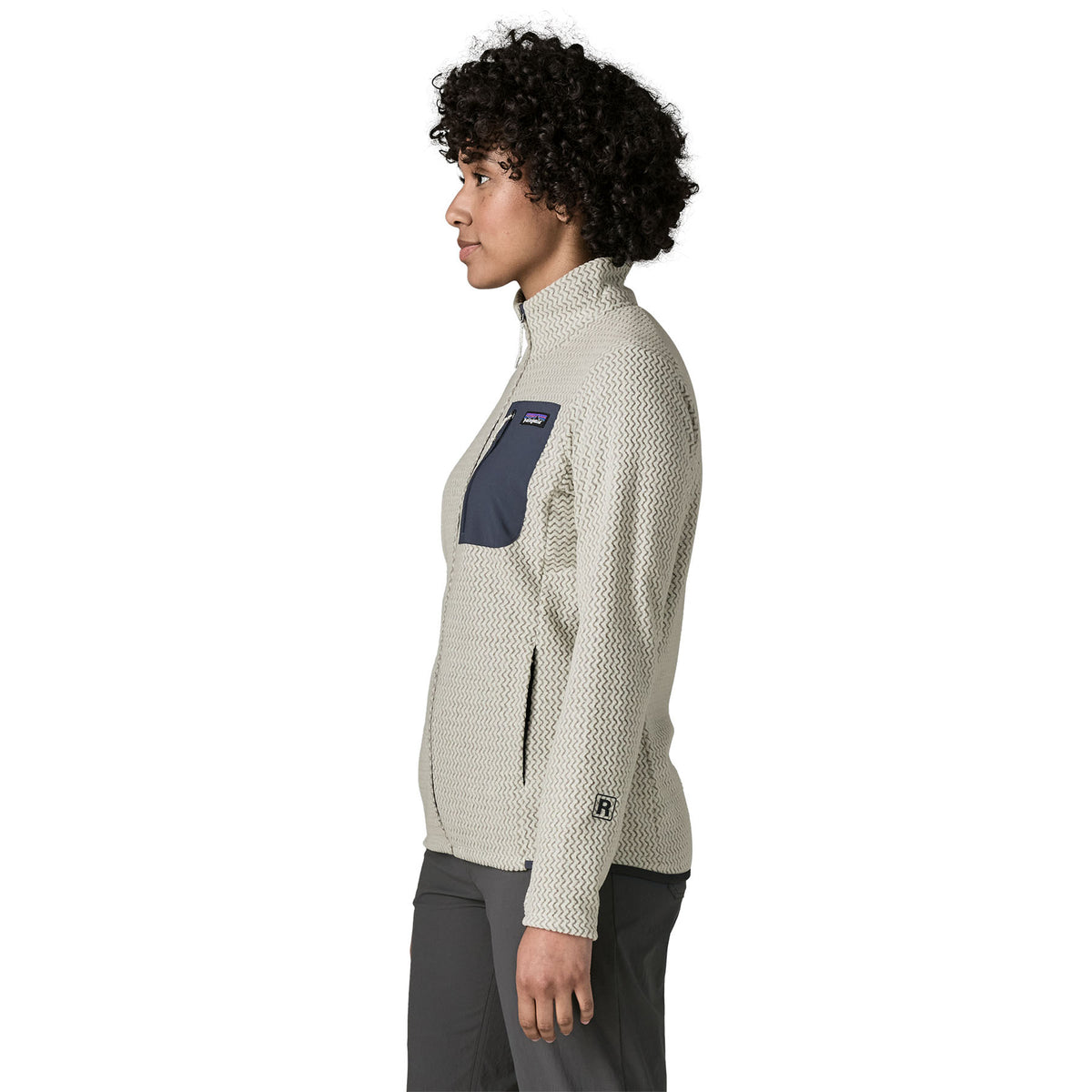 Patagonia Womens R1 Air Fleece Jacket Birch White