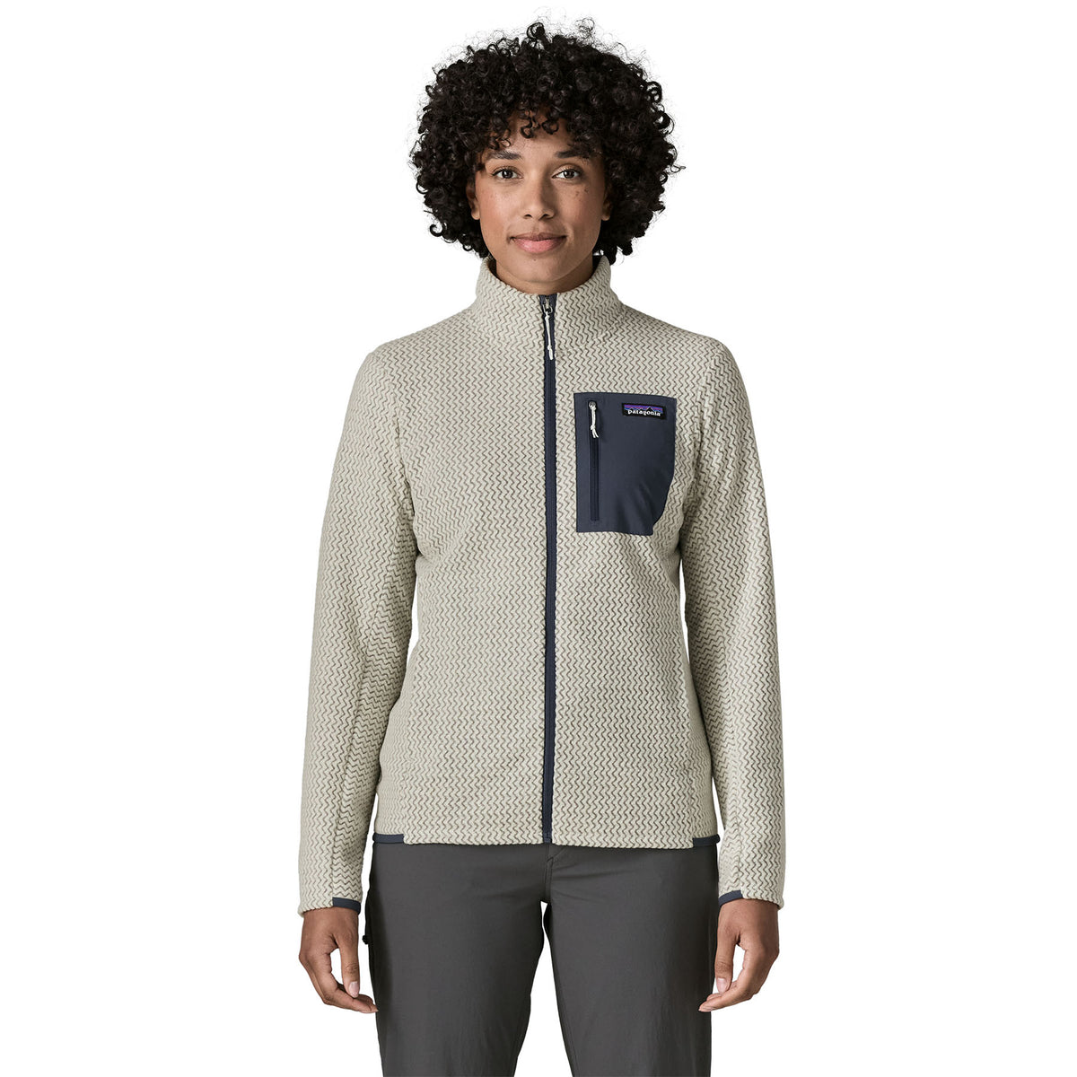 Patagonia Womens R1 Air Fleece Jacket Birch White