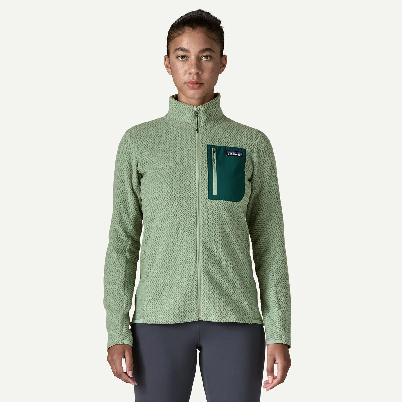 Patagonia Womens R1 Air Fleece Jacket Ellwood Green