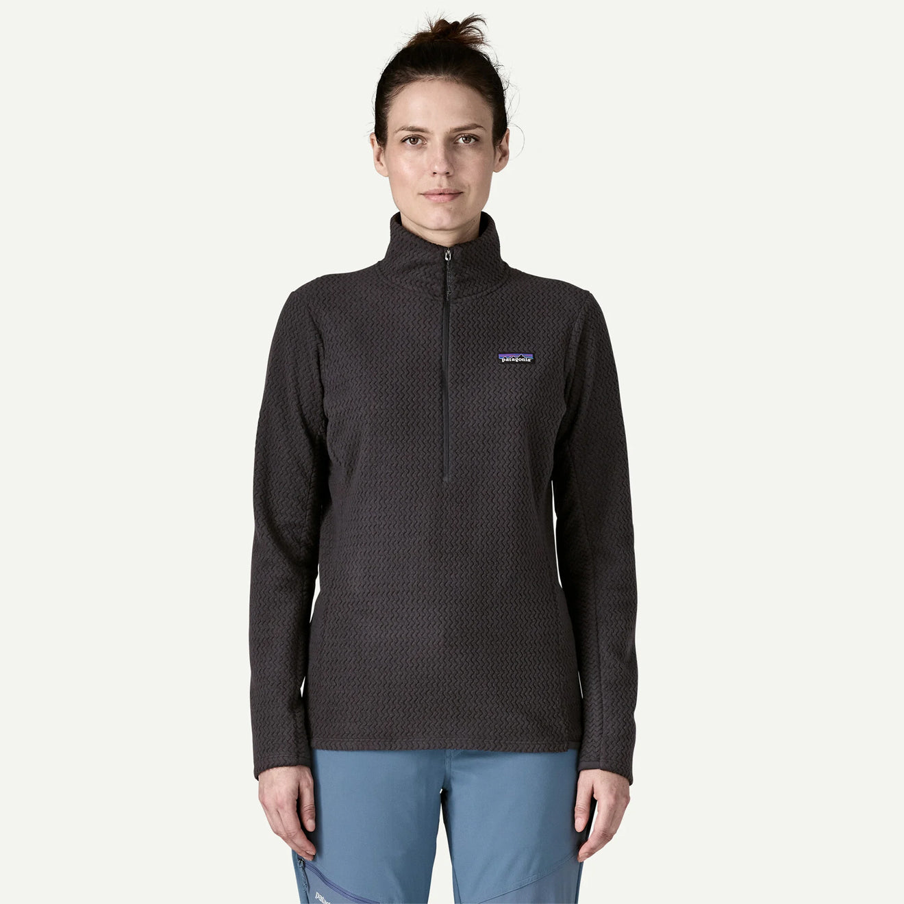Patagonia Womens R1 Air Fleece Zip-Neck Black