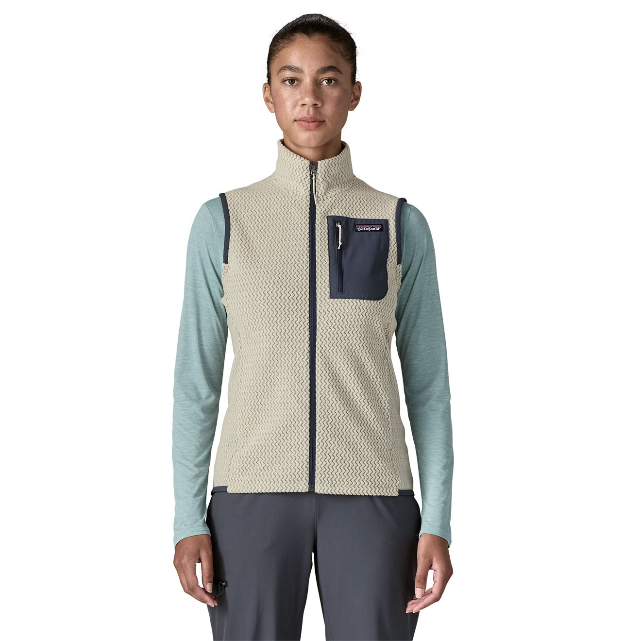 Patagonia Womens R1 Air Fleece Vest Wool White