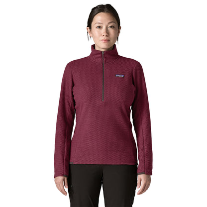 Patagonia Womens R1 Air Fleece Zip-Neck Berry Fig