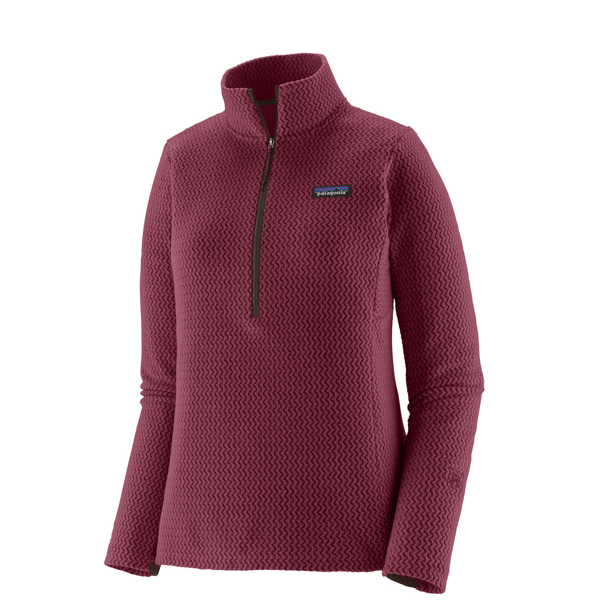 Patagonia Womens R1 Air Fleece Zip-Neck Berry Fig