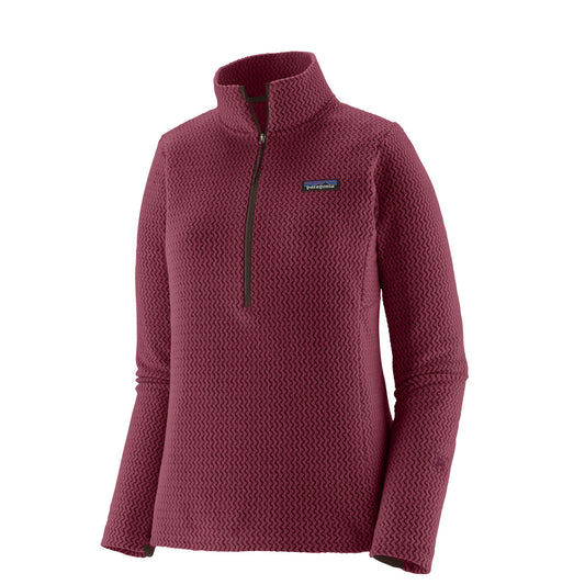 Patagonia Womens R1 Air Fleece Zip-Neck Berry Fig