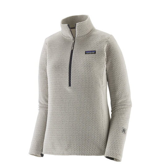Patagonia Womens R1 Air Fleece Zip-Neck Birch White