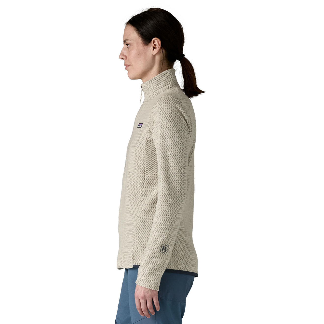 Patagonia Womens R1 Air Fleece Zip-Neck Wool White