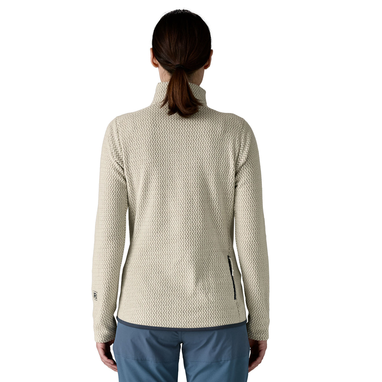Patagonia Womens R1 Air Fleece Zip-Neck Wool White