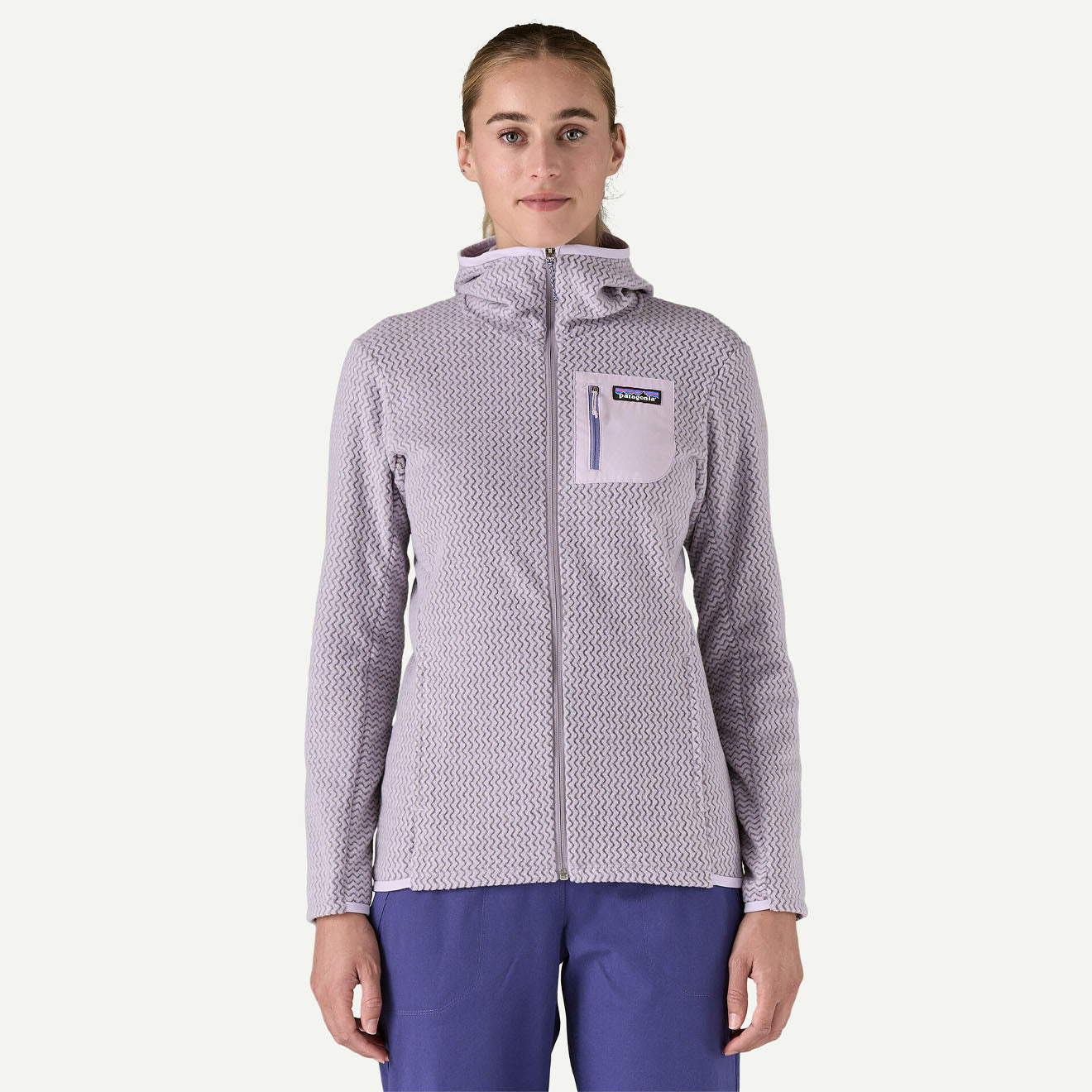 Patagonia Womens R1 Air Full-Zip Hoody Foxglove Purple - The Sporting Lodge
