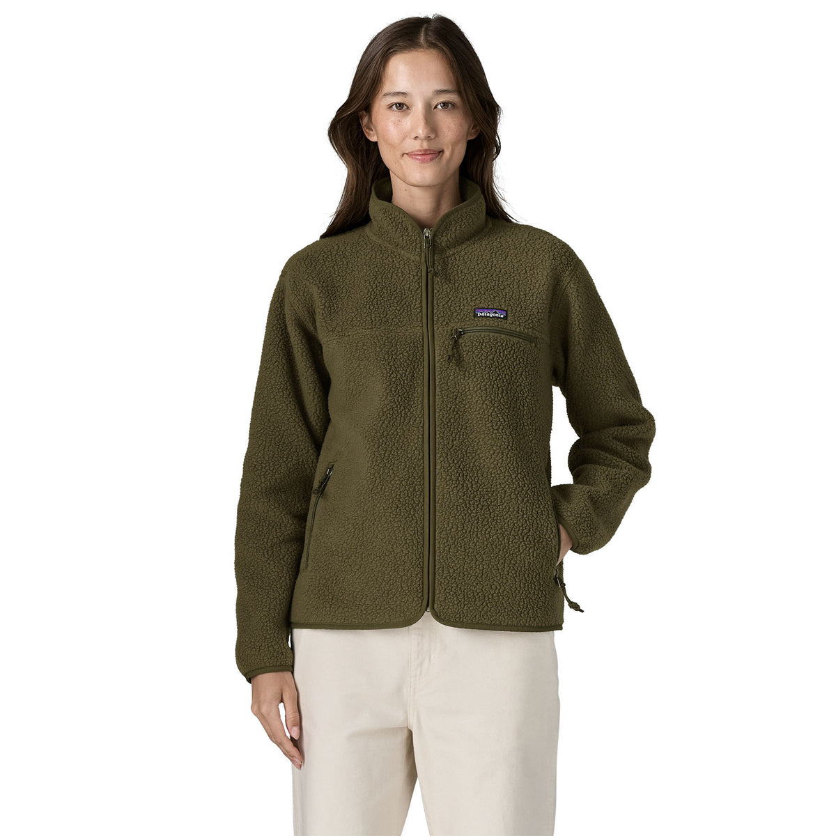 Patagonia Womens Retro Pile Fleece Jacket Basin Green