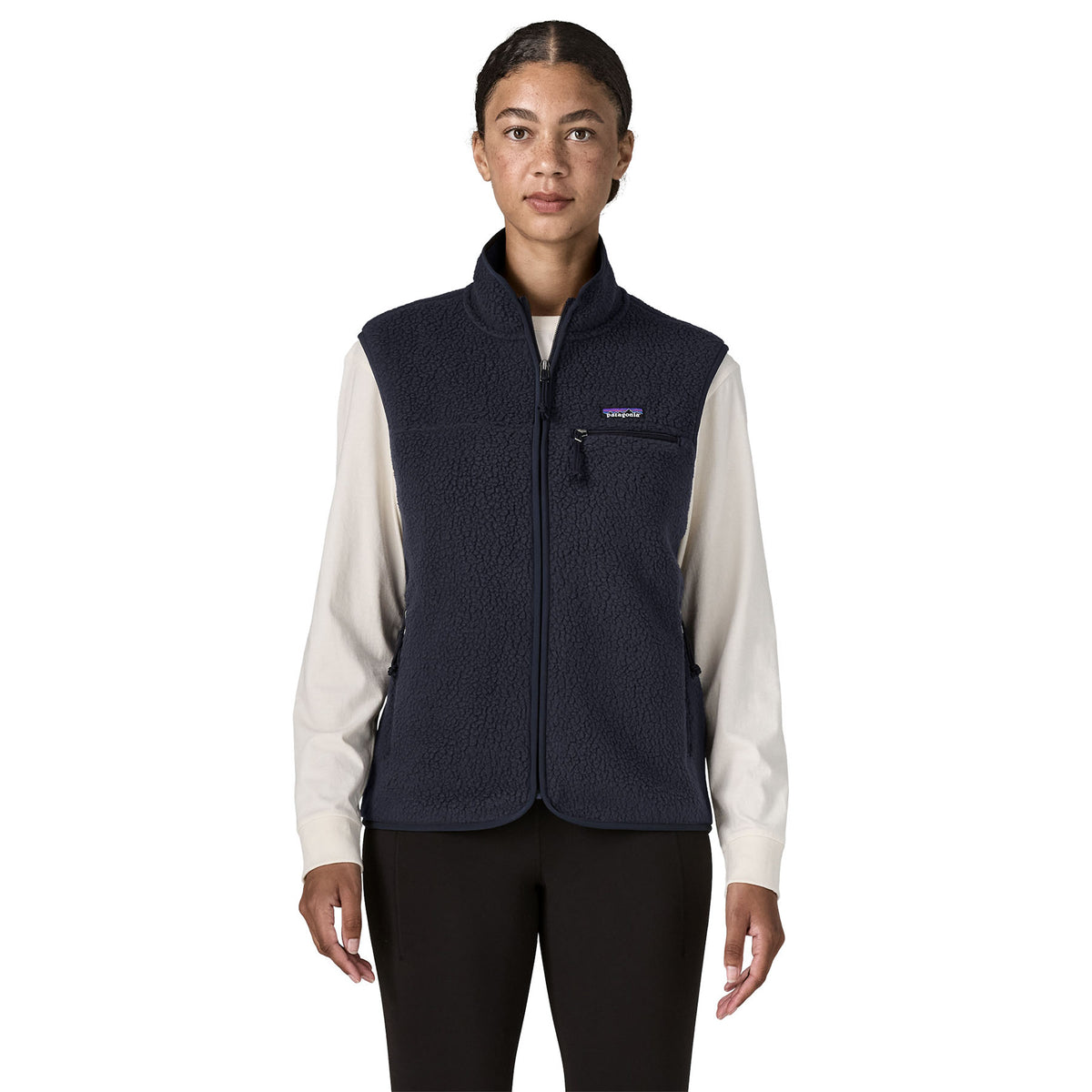 Patagonia Womens Retro Pile Fleece Vest Sunken Blue