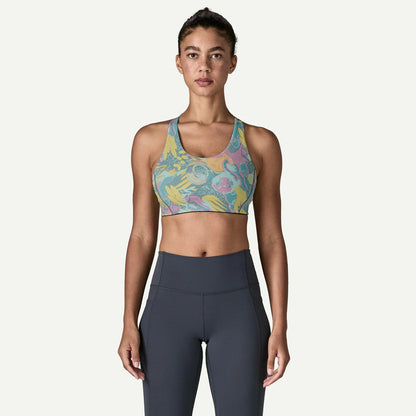 Patagonia Womens Shadowlite Mid Impact Adjustable Bra Moon Tripper Blue Sage