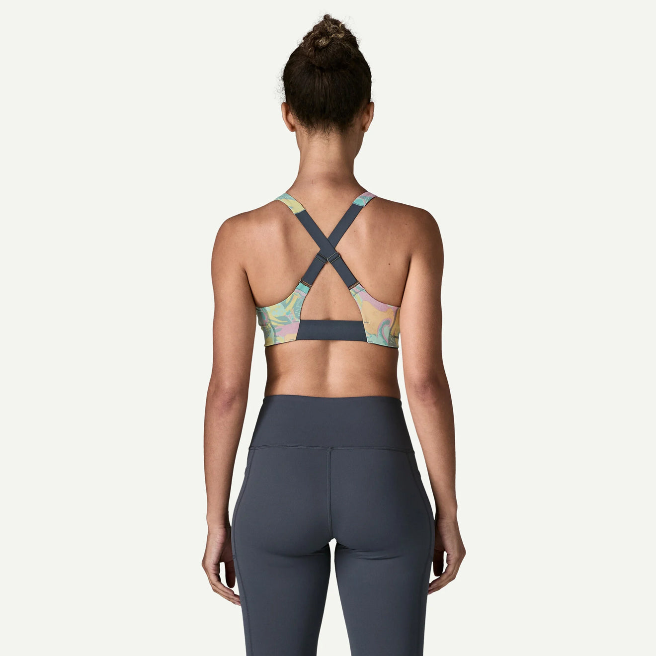 Patagonia Womens Shadowlite Mid Impact Adjustable Bra Moon Tripper Blue Sage