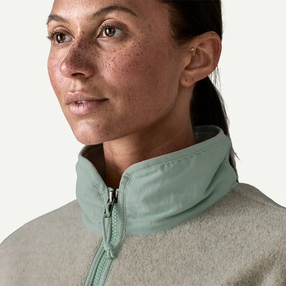 Patagonia Womens Synch Jacket Oatmeal Heather / Thin Ice - The Sporting Lodge