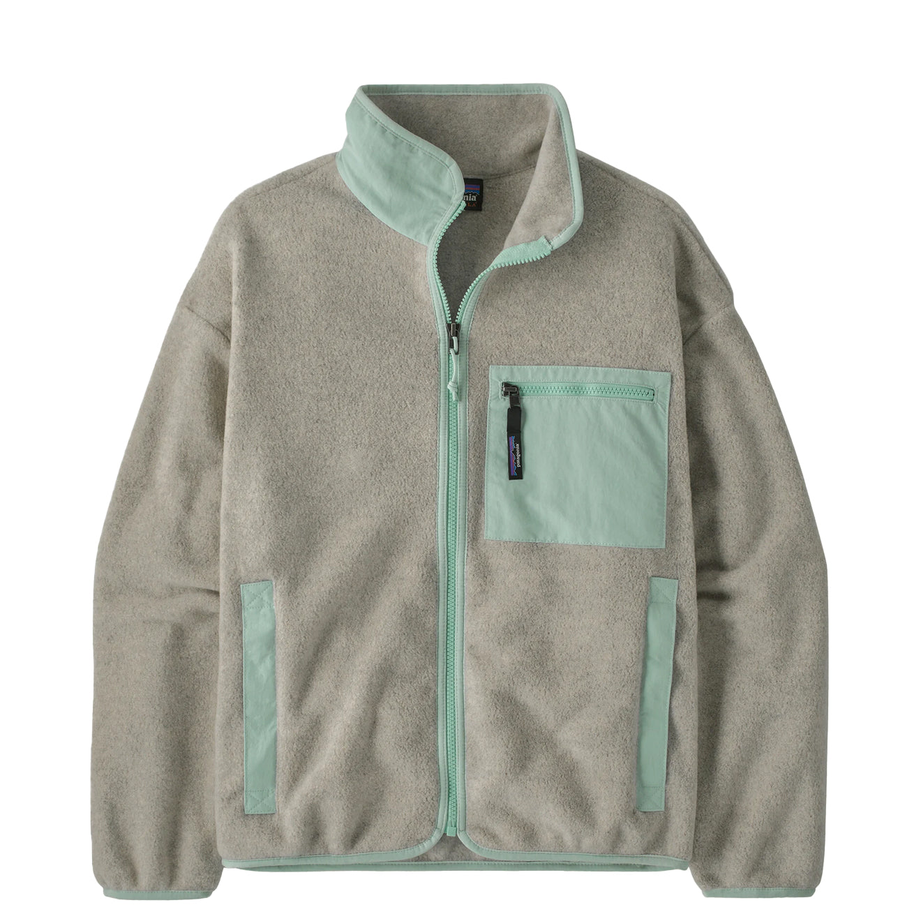Patagonia Womens Synch Jacket Oatmeal Heather / Thin Ice - The Sporting Lodge