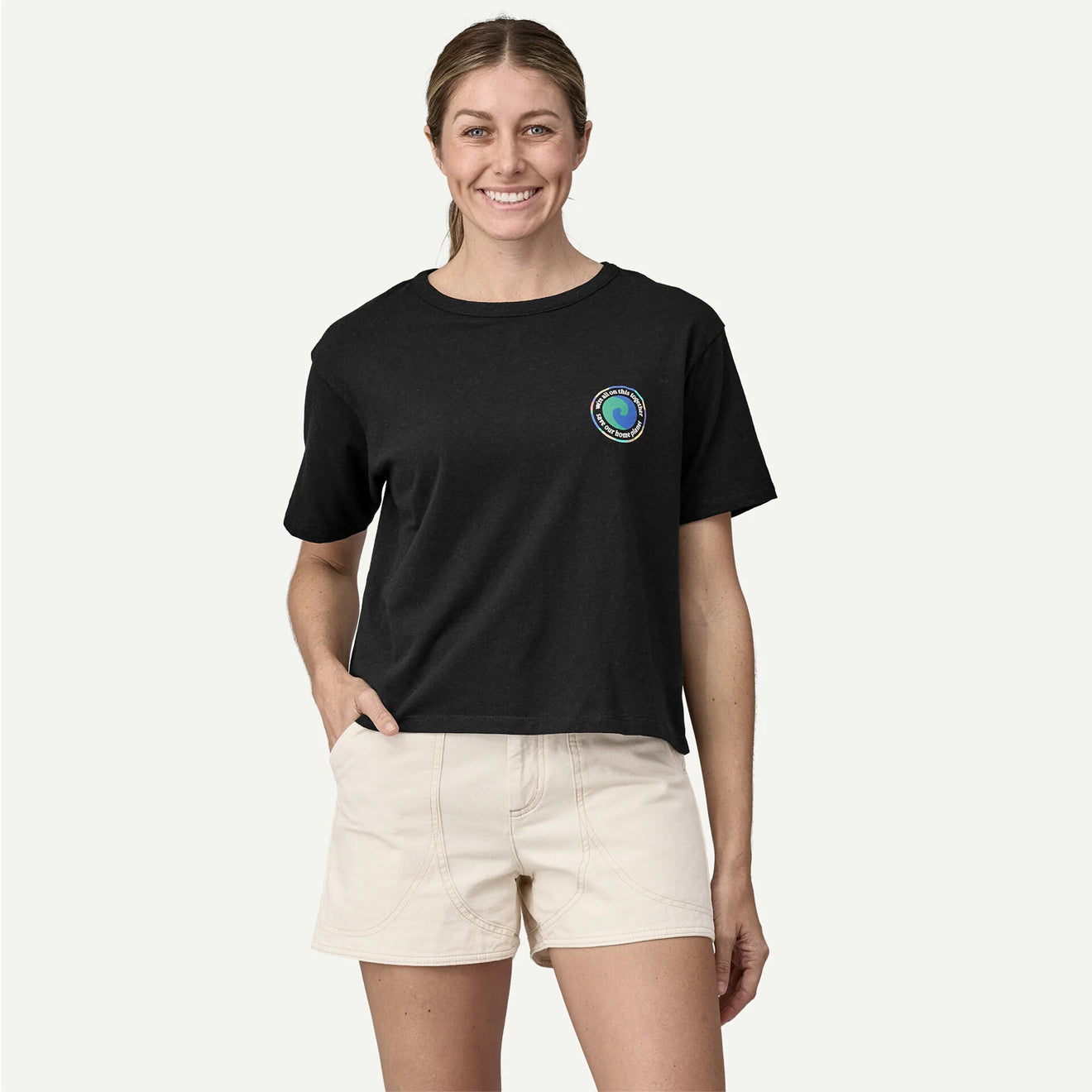 Patagonia Womens Unity Fitz Easy-Cut Responsibili-Tee Ink Black