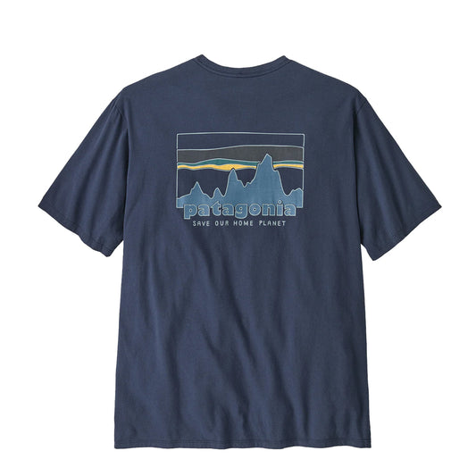 Patagonia '73 Skyline Organic T-Shirt New Navy - The Sporting Lodge