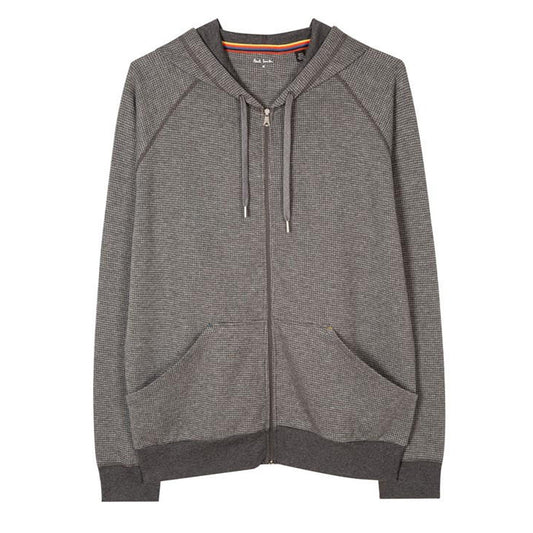 Paul Smith Zip Waffle Hoodie Slate