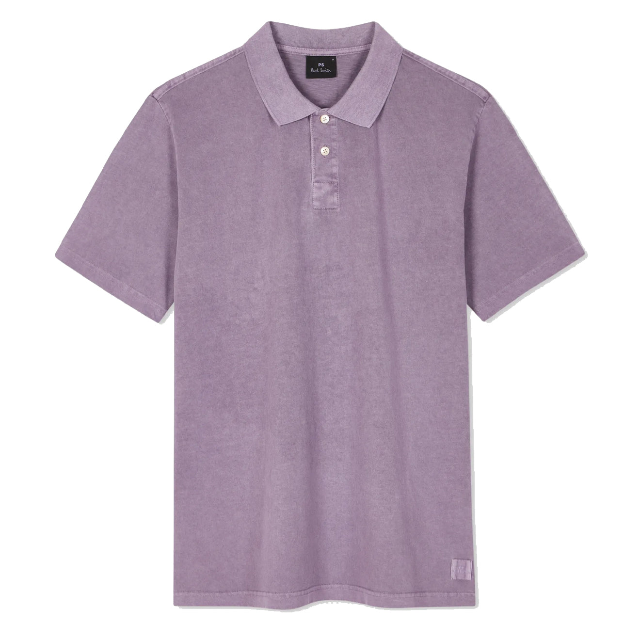 Paul Smith Acid Wash Cotton Polo Shirt Purple