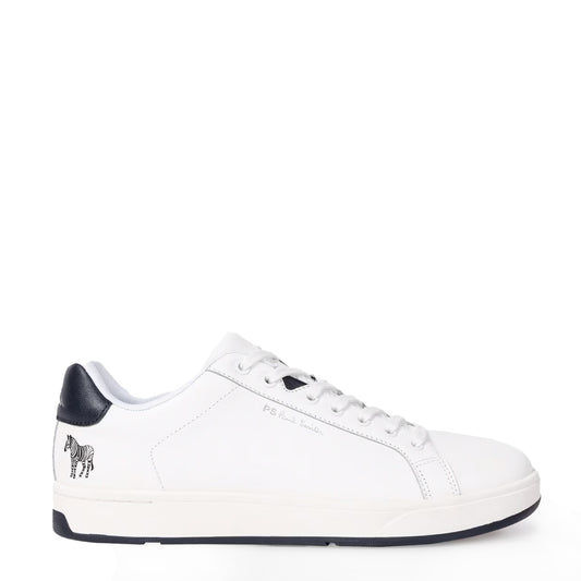 Paul Smith Albany Leather Zebra Trainers White - The Sporting Lodge