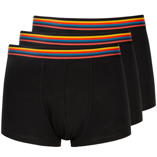 Paul Smith Artist Stripe Boxer Briefs 3 Pack Black - The Sporting Lodge