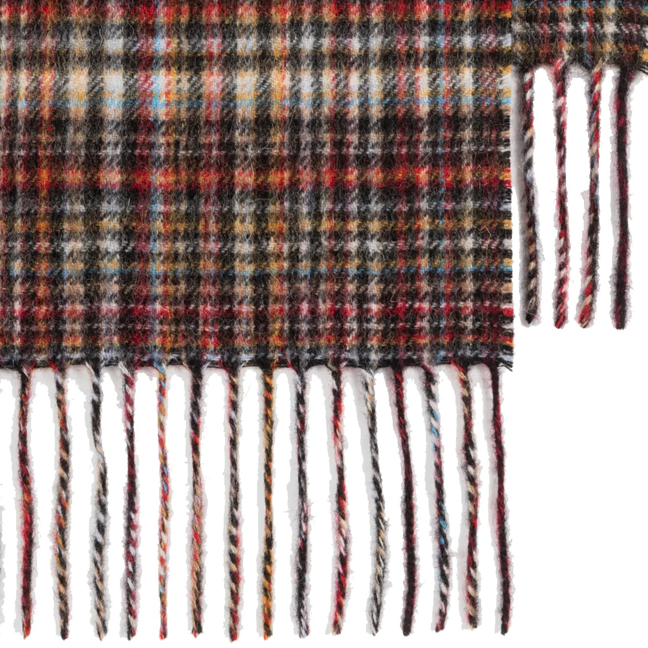 Paul Smith Cashmere-Blend Check Scarf Signature Stripe - The Sporting Lodge
