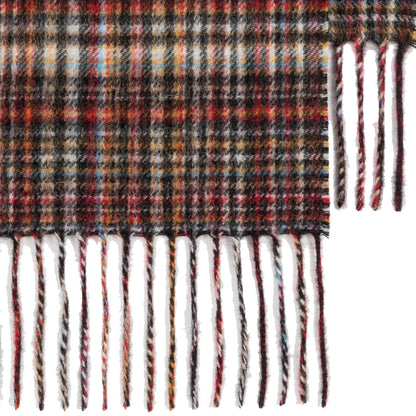 Paul Smith Cashmere-Blend Check Scarf Signature Stripe - The Sporting Lodge