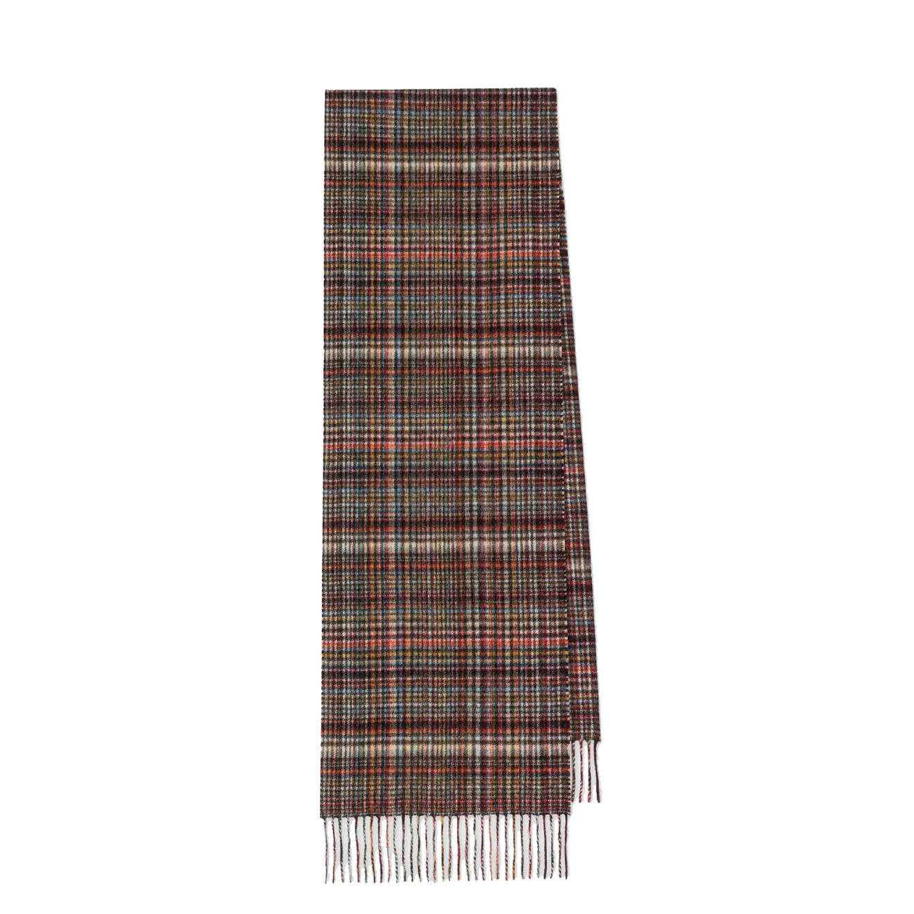 Paul Smith Cashmere-Blend Check Scarf Signature Stripe - The Sporting Lodge
