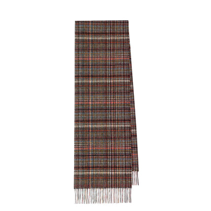 Paul Smith Cashmere-Blend Check Scarf Signature Stripe - The Sporting Lodge