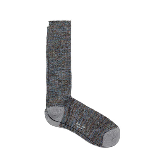 Paul Smith Chunky Marl Twist Cotton-Blend Socks Slate - The Sporting Lodge