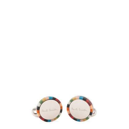 Paul Smith Circle Signature Stripe Cufflinks Multicolour