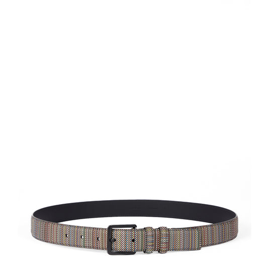 Paul Smith Coated Canvas Belt Signature Stripe