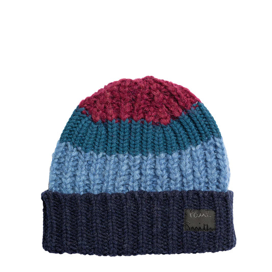 Paul Smith Colourblock Mohair-Blend Beanie Navy - The Sporting Lodge