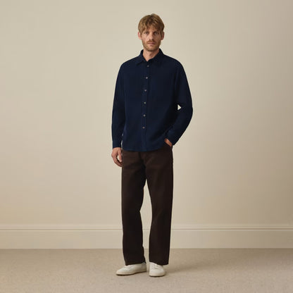 Paul Smith Corduroy Patch Pocket L/S Shirt Navy