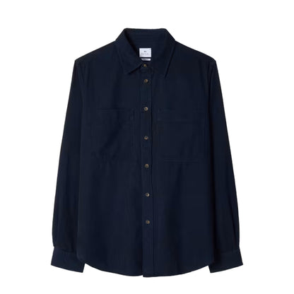 Paul Smith Corduroy Patch Pocket L/S Shirt Navy