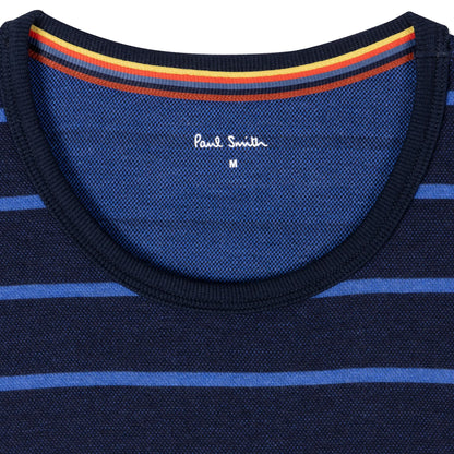 Paul Smith Cotton-Modal Stripe Lounge T-Shirt Navy