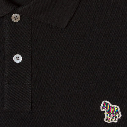 Paul Smith Cotton-Pique Zebra Logo Polo Shirt Black