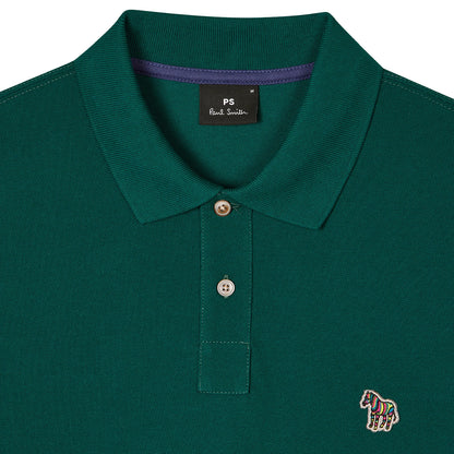 Paul Smith Cotton-Pique Zebra Logo Polo Shirt Teal