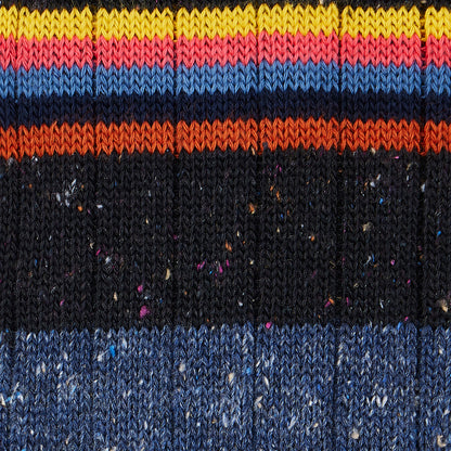Paul Smith Cotton-Silk Blend Chunky Signature Stripe Socks Black