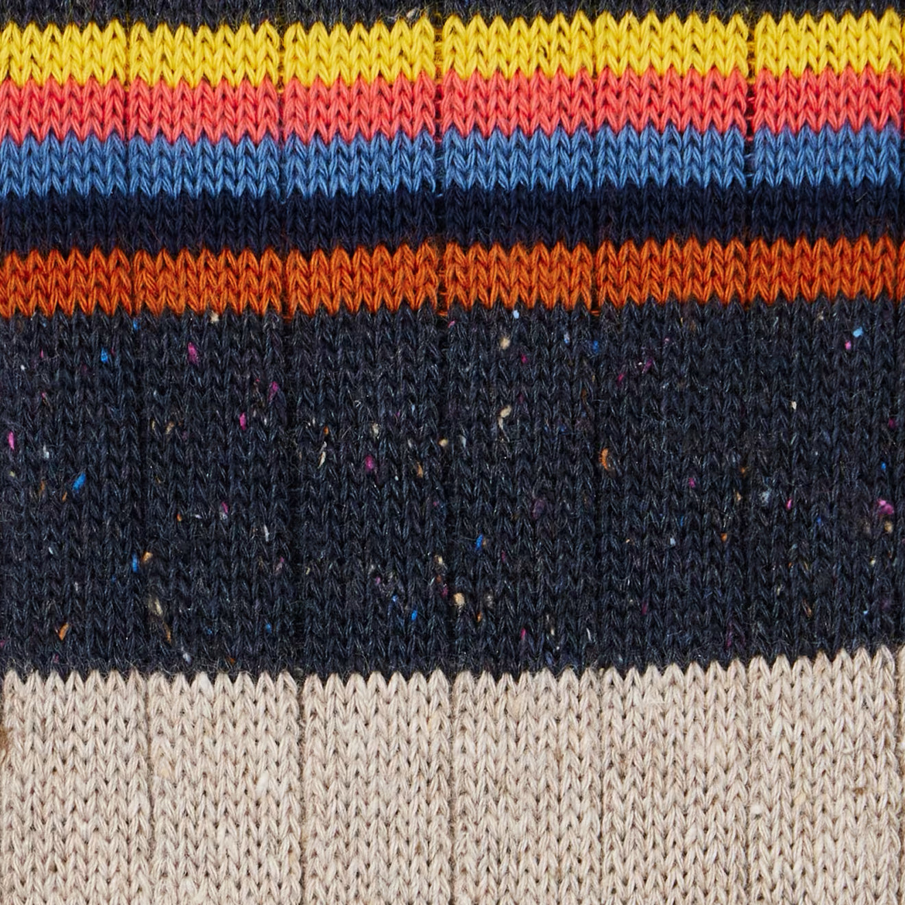 Paul Smith Cotton-Silk Blend Chunky Signature Stripe Socks Dark Blue