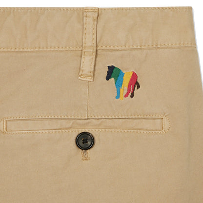 Paul Smith Cotton-Twill Broad Stripe Zebra Shorts Light Beige