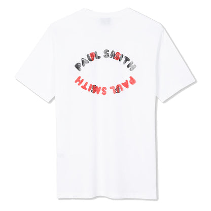 Paul Smith Cotton Happy Oval Print T-Shirt White