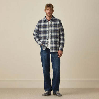 Paul Smith Cotton Jacquard Check Overshirt Blue