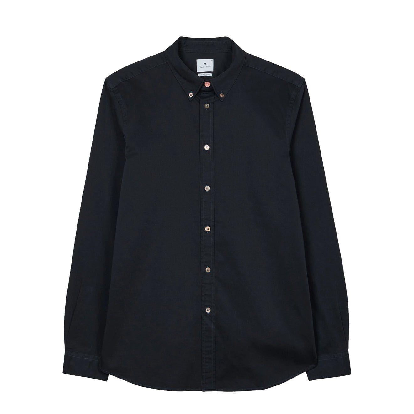 Paul Smith Cotton Sateen Garment-Dyed Shirt Navy