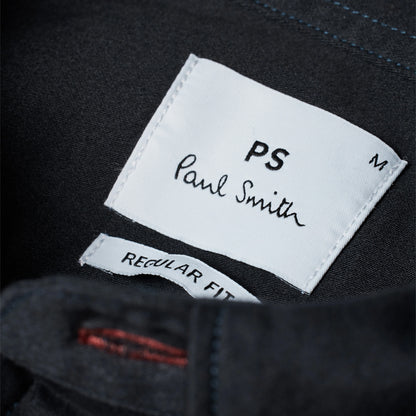 Paul Smith Cotton Sateen Garment-Dyed Shirt Navy