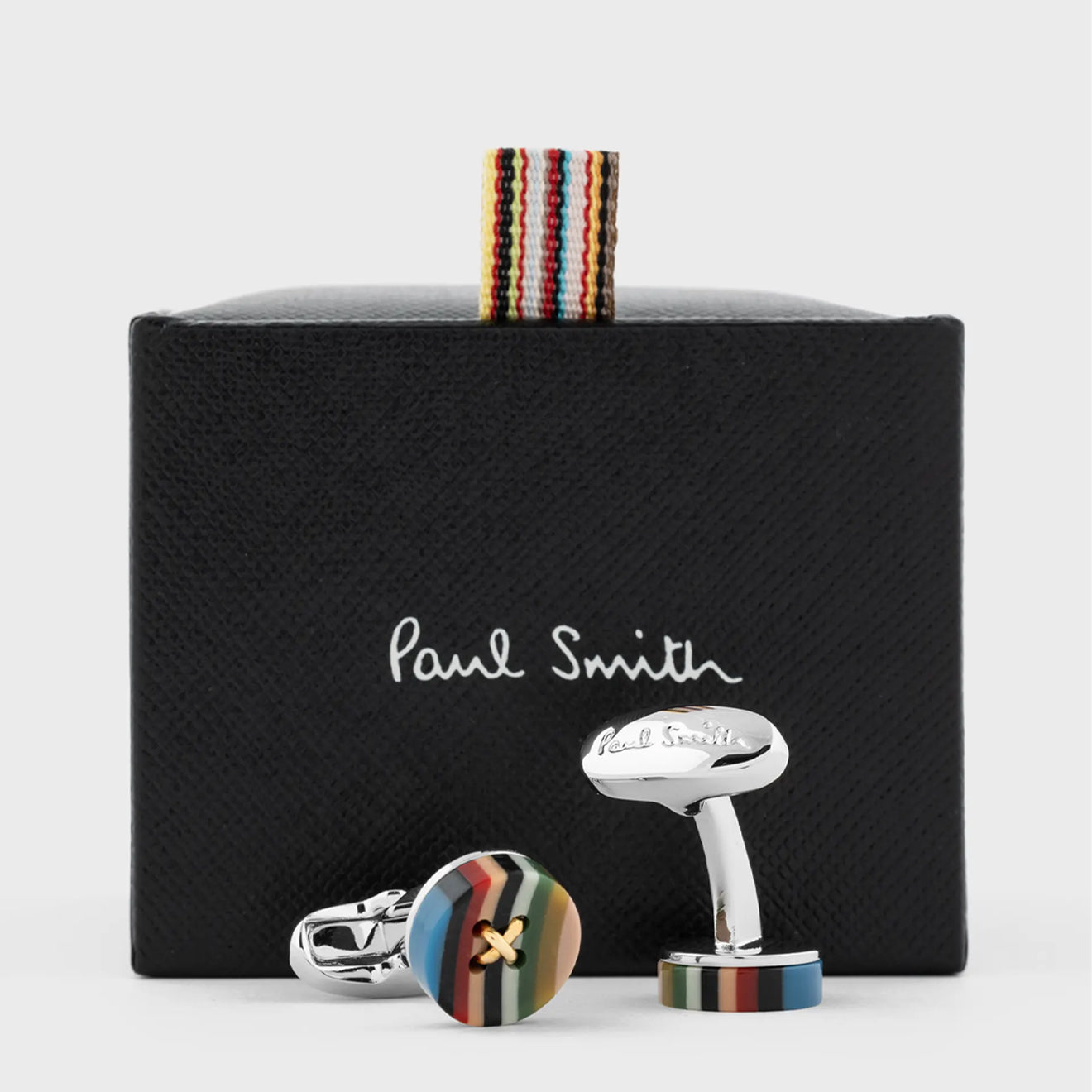 Paul Smith Cufflink Button Stripe - The Sporting Lodge