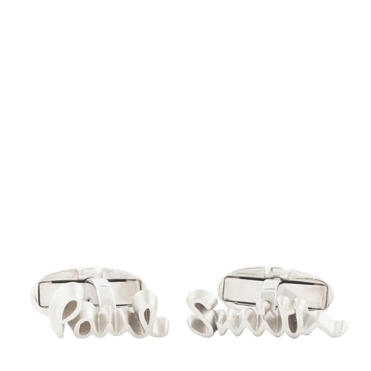 Paul Smith Cufflink Cut Out Logo Silver - The Sporting Lodge