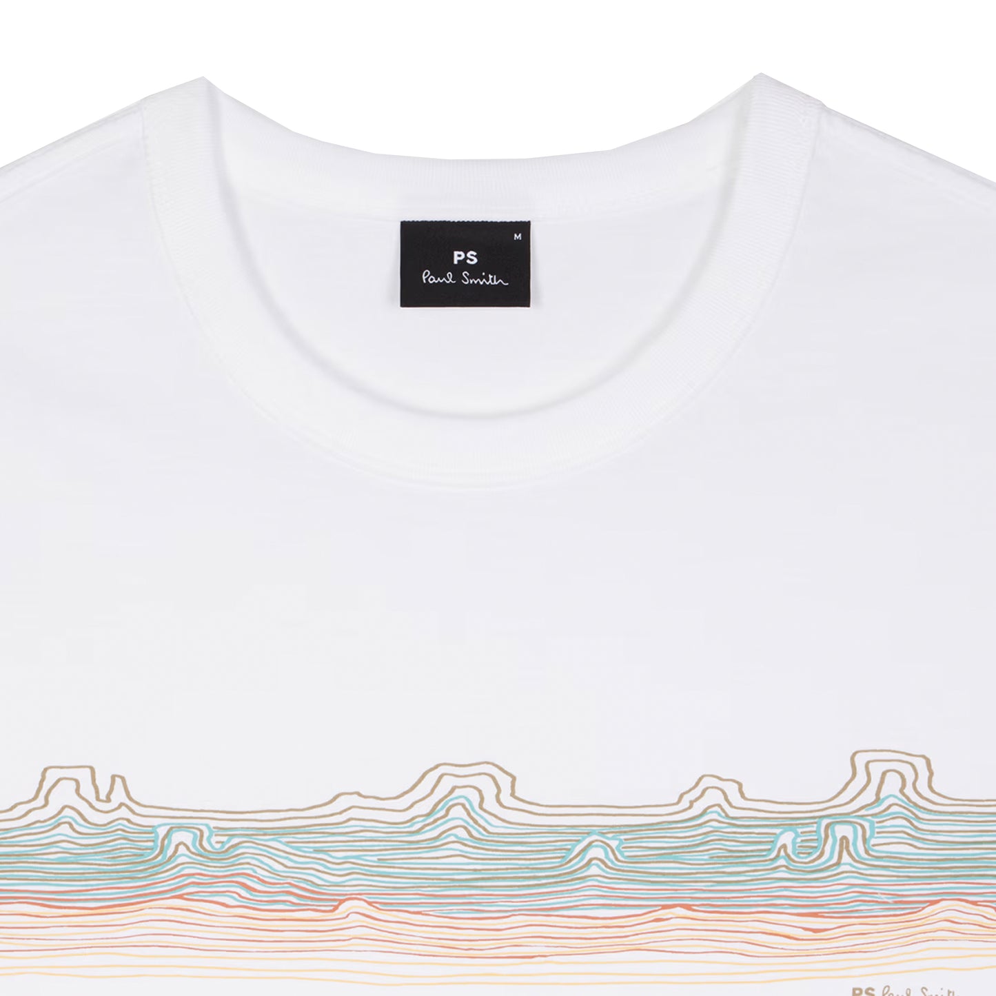 Paul Smith Desert Stripe Print T-Shirt White