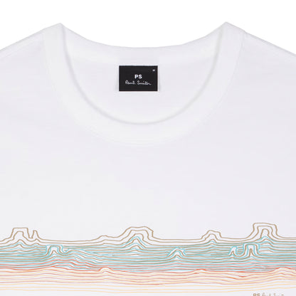 Paul Smith Desert Stripe Print T-Shirt White
