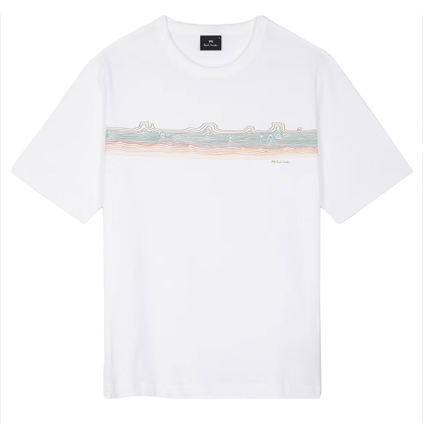 Paul Smith Desert Stripe Print T-Shirt White